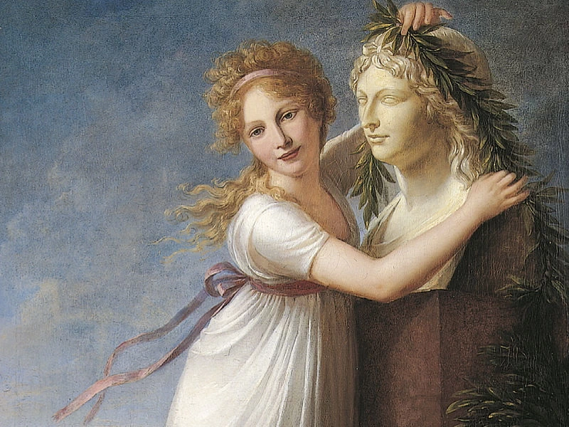 1758-Philipp Friedrich von Hetsch - da Brun con il busto di sua madre